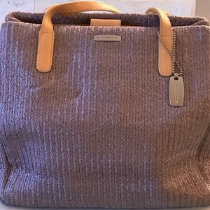 Evan Picone Woven Light Purple Tote